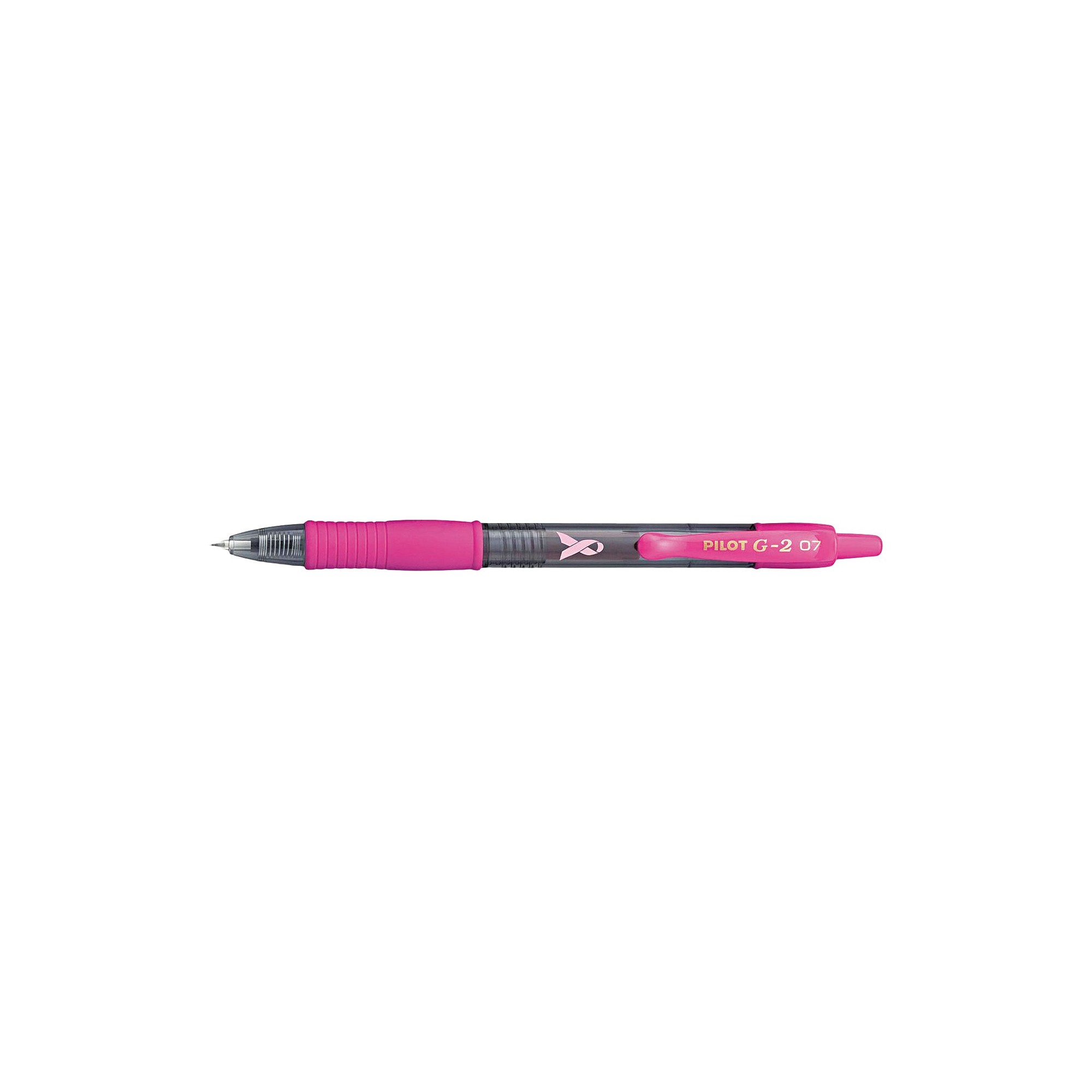 Pilot G-2 Pink Ribbon Gel Ink Pen, Fine - Black Ink (12 Per Pack)