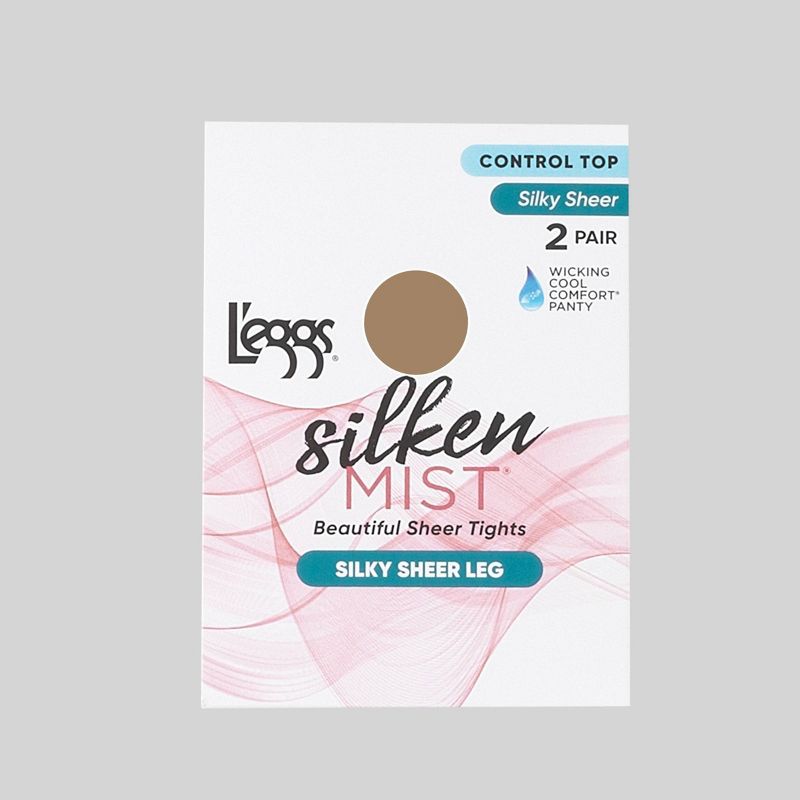L'eggs Silken Mist Women's Control Top 2pk Pantyhose, 2 of 4