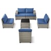 Outdoor Sectional Sofa Patio Furniture Sets with Thickened Cushions - 3 of 4