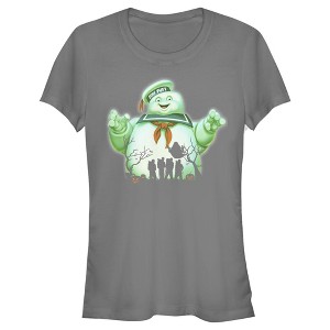Juniors Womens Ghostbusters Halloween Stay Puft Marshmallow Man T-Shirt - 1 of 4