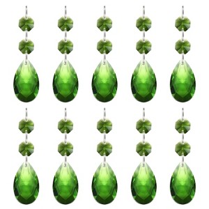 Unique Bargains Hanging Ornament DIY Craft Prisms Teardrop Suncatchers 3.35" x 0.87" 10 Pcs - 1 of 4