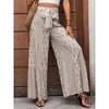 Women's High Waist Lace-Up Wide Leg Pants With Ethnic Style Casual Trousers - 2 of 4
