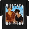 Whitney Houston Painting Crew Neck Short Sleeve Men's Black T-shirt - 2 of 3