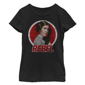 Girl's Star Wars Princess Leia Retro Rebel T-Shirt - 1 of 3