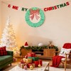 ChicFurnit Wreaths 35in Christmas Wreath Decoration Festive Bow Ornament for Home Door and Holiday Wall Display, Green, 35.43"*3.5"*35.43" - 2 of 4