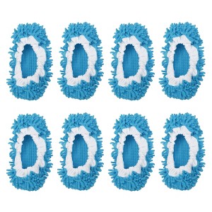 Unique Bargains Washable Multifunctional Floor Cleaning Chenille Mop Slippers - 1 of 4