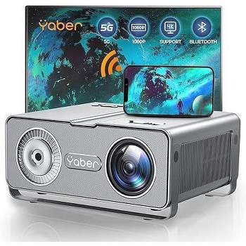 Yaber Buffalo Pro U10 Projector 15000L Native 1080 HD 4K 5G WIFI Bluetooth Portable Great For Outdoors Compatible For iOS/Android/HDMI/TV Sticks PS5