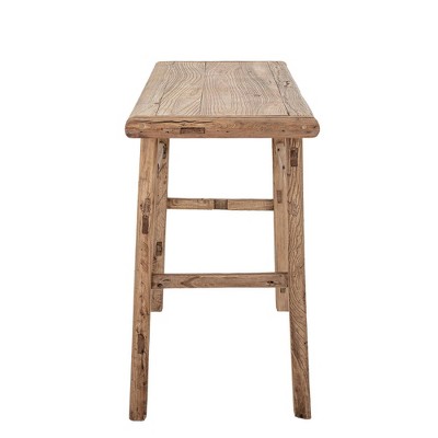 Reclaimed Elm Wood Console Table with Natural Finish
