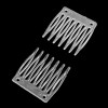 Unique Bargains Women's Plastic 7 Teeth Hairdressing Clamp Decor DIY Accessories Hair Combs Clear 10 Pcs - 2 of 3