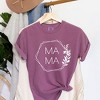 Simply Sage Market Women's Mama Floral Hexagon Short Sleeve Garment Dyed Tee - 3 of 4
