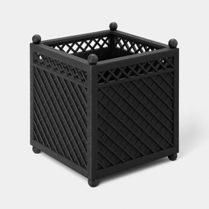 Square Outdoor Planter Box Black - Threshold™ designed with Studio