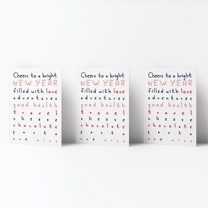 New Year Greeting Card Pack (3ct) "Cheers to a Bright New Year" by Ramus & Co - 1 of 4
