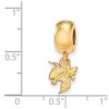 Black Bow Jewelry 14k Yellow Gold Plated Sterling Silver Georgia Tech Yellow Jackets NCAA Bead Charm - 2 of 3