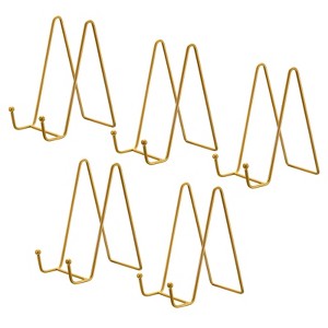 Unique Bargains Iron Durable Picture Frame Book Decorative Easels or Plate Stands 5 Pcs - 1 of 4
