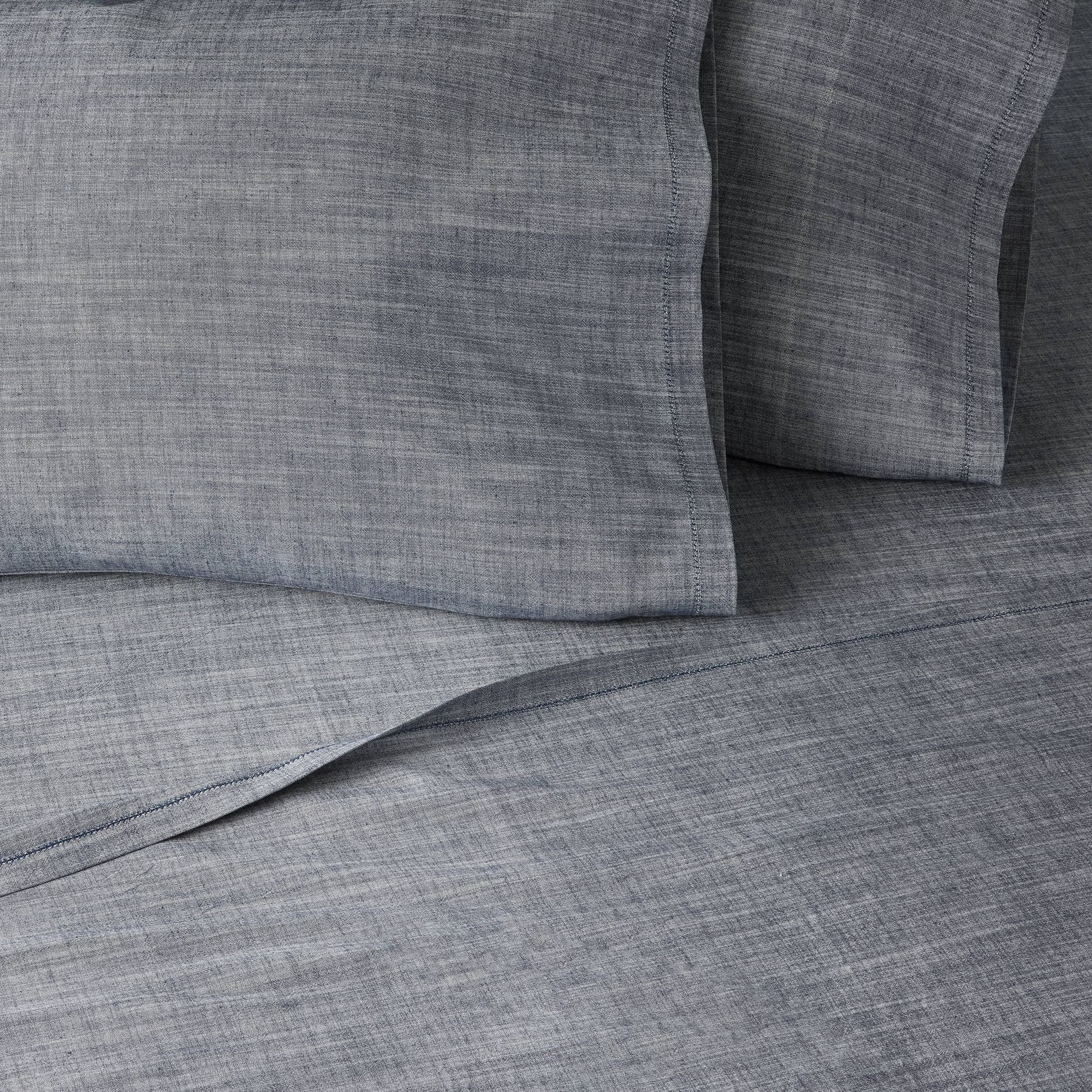 4pc Queen Woven Sheet Set Blue - Hearth & Hand™ with Magnolia