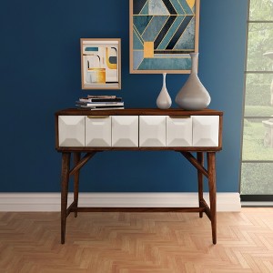 Wood Console Table with Dovetail Drawers and Smooth Glide Metal Slides - 1 of 4