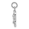 Black Bow Jewelry 14k White Gold Polished Comedy and Tragedy Mask Charm - 2 of 4