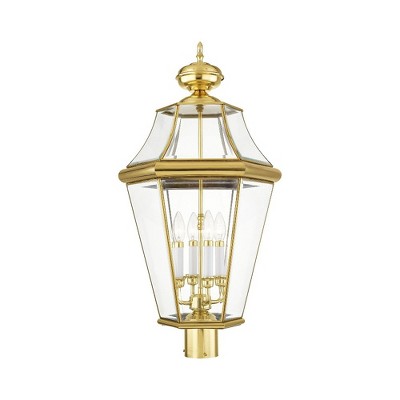 Livex Lighting Georgetown 4 - Light Post Light in  Polished Brass