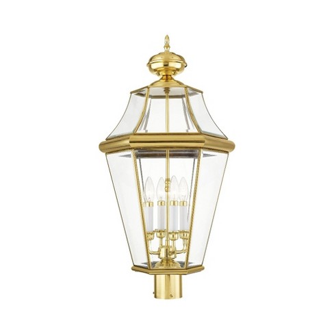 Livex Lighting Georgetown 4 - Light Post Light in  Polished Brass - image 1 of 2