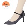 Allegra K Women's Detachable Adjustable Anti-Slip Shoe Straps Bands Belts with Buckle for Heels 2 Pairs - 4 of 4