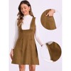 INSPIRE CHIC Women's Sleeveless Pockets Vintage Faux Suede Pinafore Overall Dress - 2 of 4