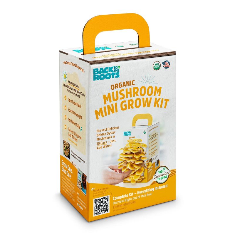 Back to the Roots Organic Mushroom Mini Grow Kit Golden Oyster, 4 of 8