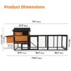 113-inch Wooden Chicken Coop with Run, Large Outdoor Hen House, Waterproof Panel, 114 x 27 x 43.5 inches (Brown) - 3 of 4