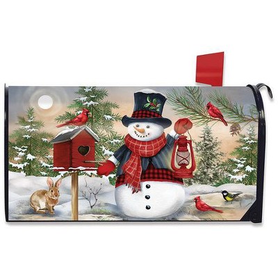 Briarwood Lane Winter Mailbox Cover  - Standard Size - Snowman and Friends For Winter Mailbox Cover