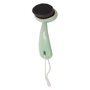 Unique Bargains Soft ABS Nylon Wool Cleansing Brush with Flat Hair Curved Handle 1 Pc - 1 of 4