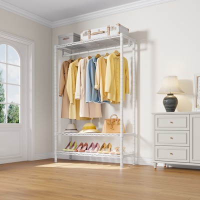 White Heavy Duty 3-Tier Wire Freestanding Closet