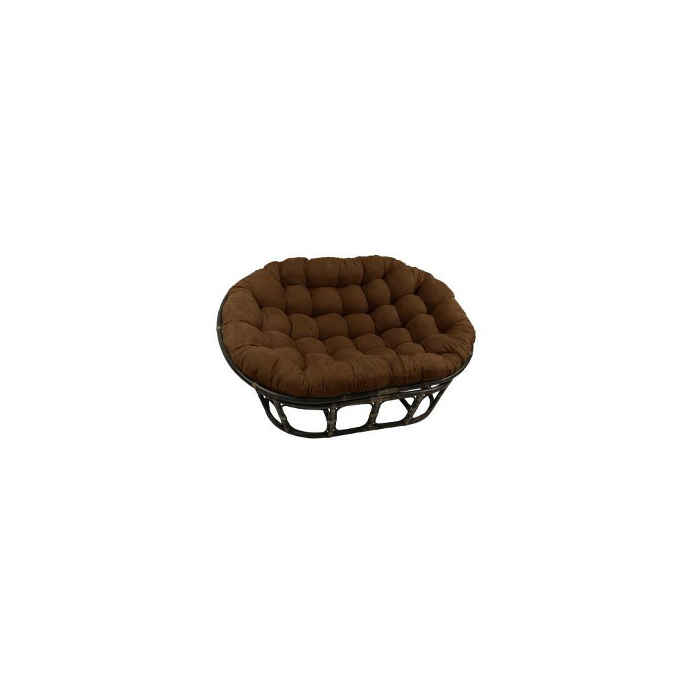 Photos - Chair 63"x45" Double Papasan with Micro Suede Cushion Chocolate Brown - Internat