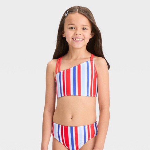 Girls' 2pc Multi Striped Bikini Set - Cat & Jack™ : Target