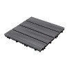 Dolonm Best Seller! 11 PCS WPC Composite Tiles - Dark Gray Heavy Duty 800lb, R11 Anti-Slip, Snap-Lock in 30 Mins - 3 of 4