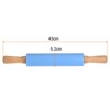 Unique Bargains Silicone Smooth Wooden Handle Non-Stick Kitchen Rolling Pin - 2 of 4