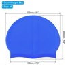 Unique Bargains Silicone Waterproof Non-Slip High-Stretch Swim Caps 2 Pcs - 2 of 4
