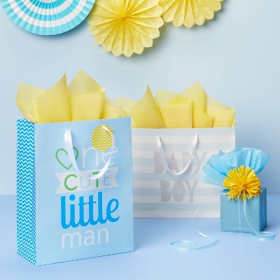 Medium Striped Baby Shower Gift Bag - Spritz&#8482;