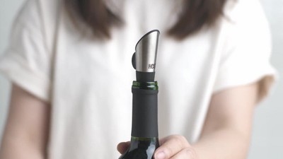 Stainless Steel Wine Bottle Pourer and Stopper