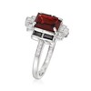 Ross-Simons 1.80 Carat Garnet and .30 ct. t.w. Multi-Gem Ring in Sterling Silver - 3 of 4