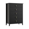 Fluted Dresser 5 Drawer Modern Chest of Drawers for Bedroom - 3 of 4