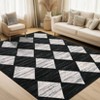 Modern Runner Rug 2x6 Machine Washable Geometric Hallway Rug with Non-Slip Backing, Soft Low Pile Floor Cover, Stain-Resistant Contemporary Rug - 4 of 4
