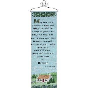 Manual Woodworkers and Weavers The Road Rises Hanging Wall Panel, 13 x 36 Inches, Inspirational Cotton Wall Decor - 1 of 3