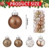 30 Pcs Christmas Ball Ornaments, 2.36 Inch/6 Cm Shatterproof Christmas Tree Balls for Holiday Wedding Party Decoration, Red - 2 of 4