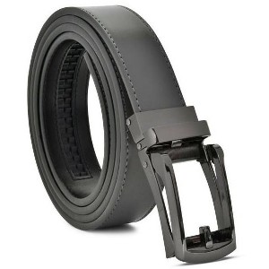 JackRatchet Ratchet Belt.  No Holes.  One Size - Cut To Fit.  Adjustable - Black With Black Buckle - 1 of 3