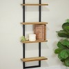 VIP Wood 34 in. Brown Five Tiered Wall Mounted Shelf - 4 of 4