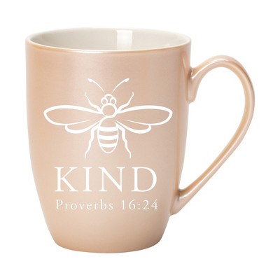 Elanze Designs Kind Precious Pearl 10 ounce New Bone China Coffee Cup Mug