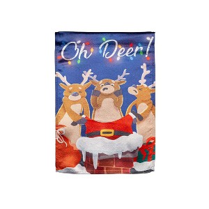 Evergreen Garden Flag Oh Deer Lustre Double Sided Indoor Outdoor Decor 18" x 12.5" - 1 of 2
