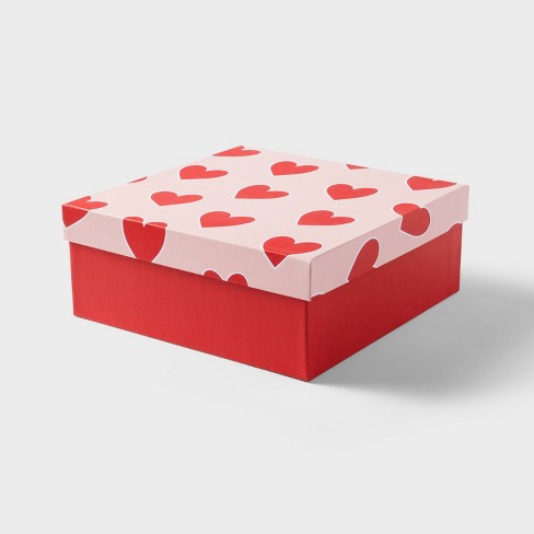 8x5 Rectangle Shaped Valentine's Day Gift Box Red - Spritz™ : Target