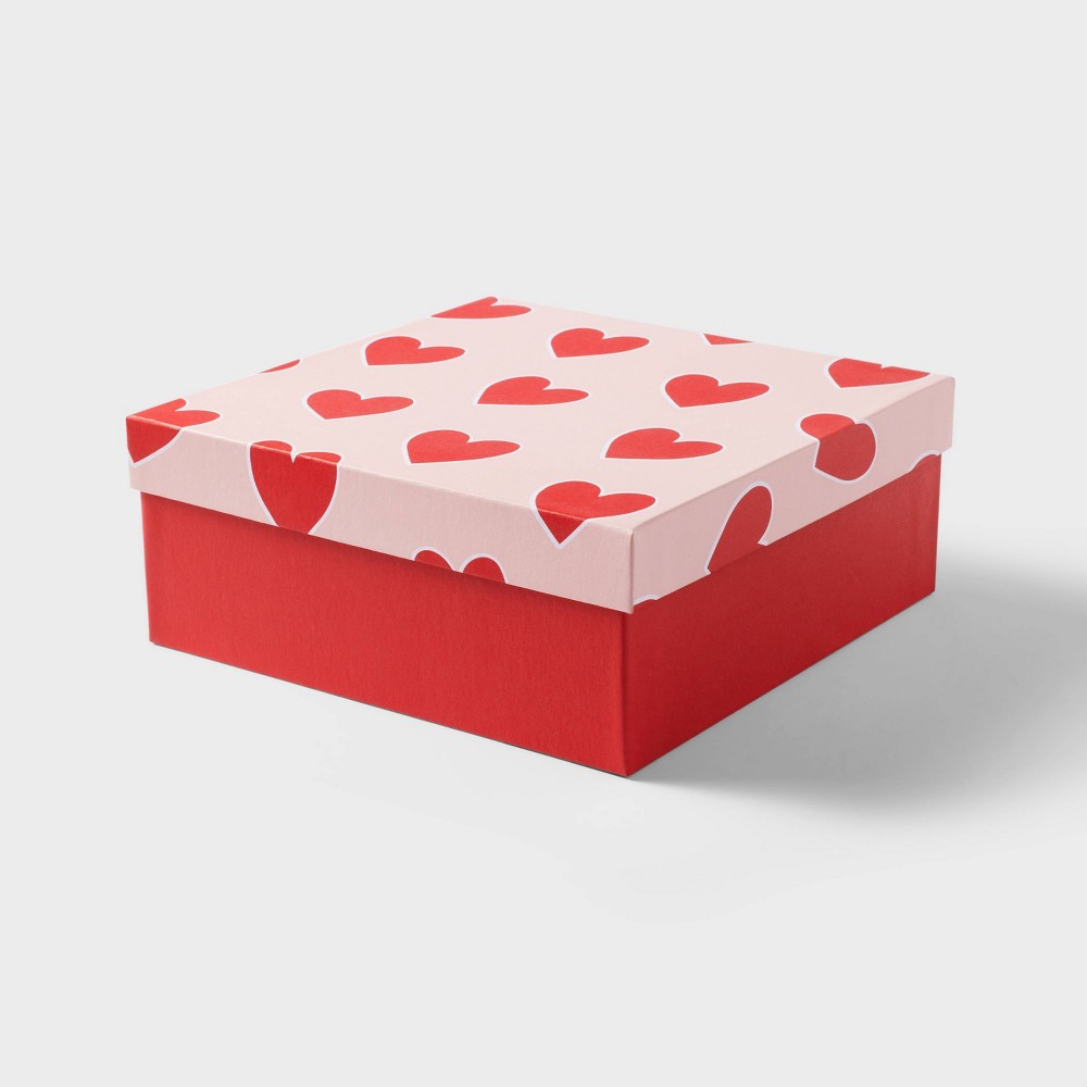 (Case of 12) Heart Pattern Square Gift Box - Spritz™