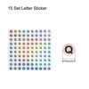 Unique Bargains Laser Capital Alphabet Round Self-Adhesive Reflective Letter Stickers 10 Pcs - 2 of 3