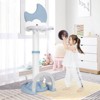 Safstar 4-in-1 Toddlers Basketball Hoop with Basketball Soccer Golf and Ring Toss Game - 3 of 4
